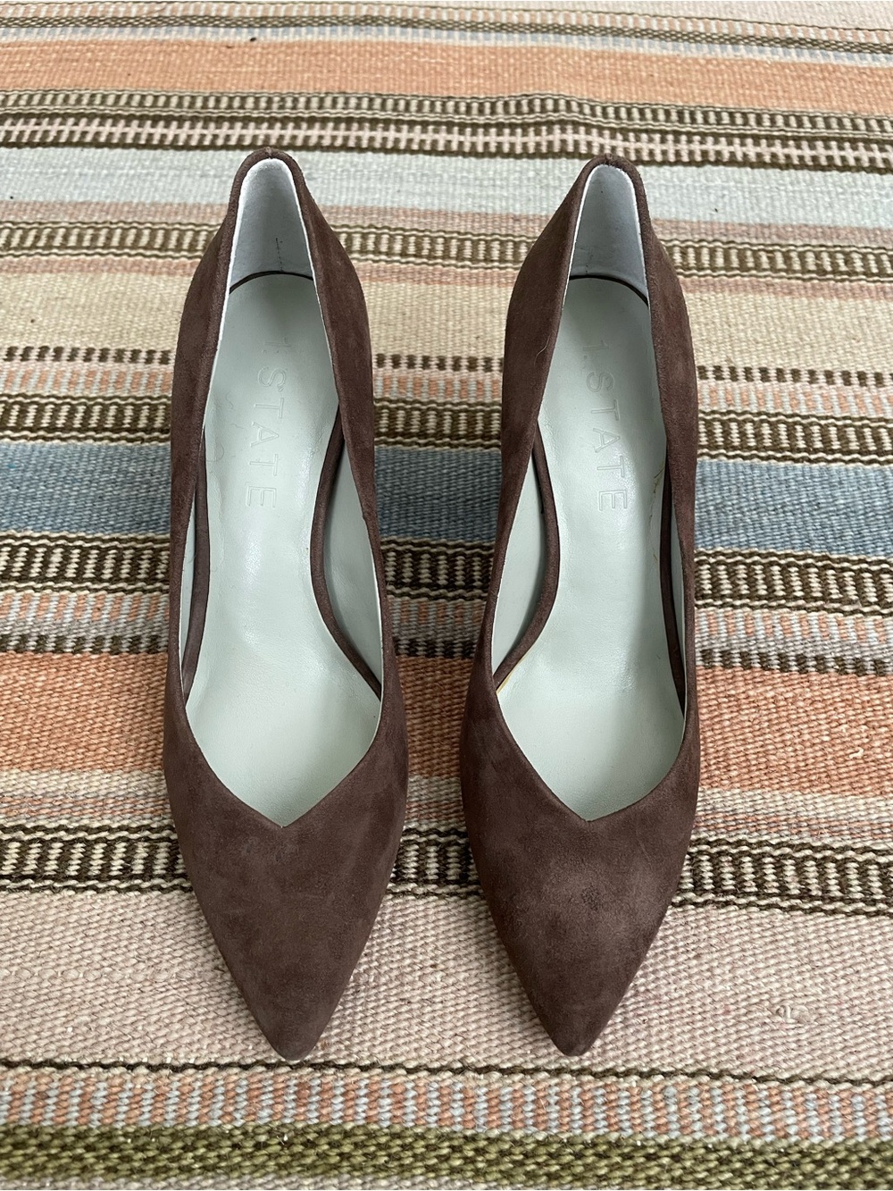 NWOT 1.State Chocolate Brown Block Heel Pump